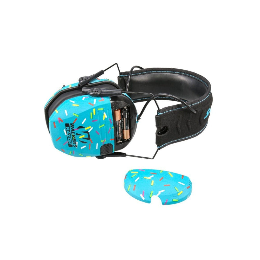 Walker’s Razor Slim Electronic Ear Muffs (Blue Sprinkles)