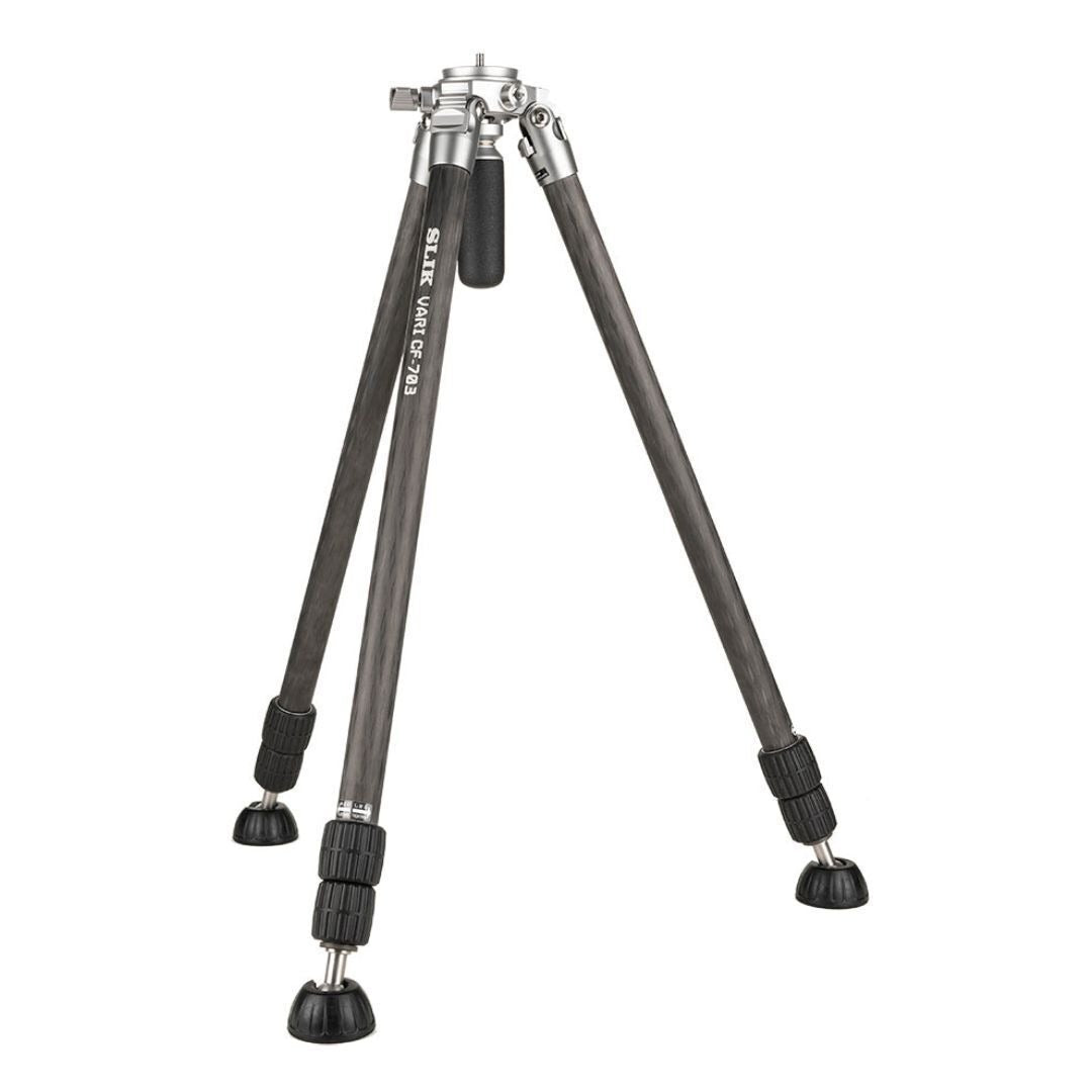 Slik Vari CF-703 Carbon Fiber Tripod Professional Kit with Lightweight and Aluminum Body (Legs Only)