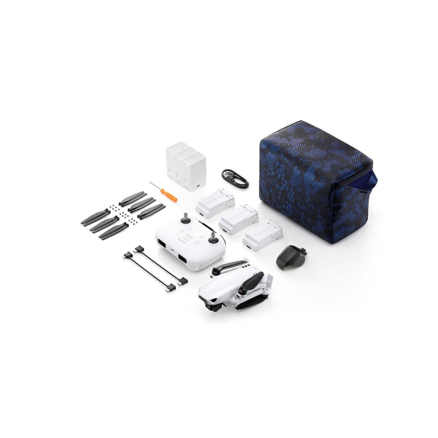 SKYROVER S1 Mini Camera Drone Combo with 4K/60fps Video, 3-Axis Gimbal (White)