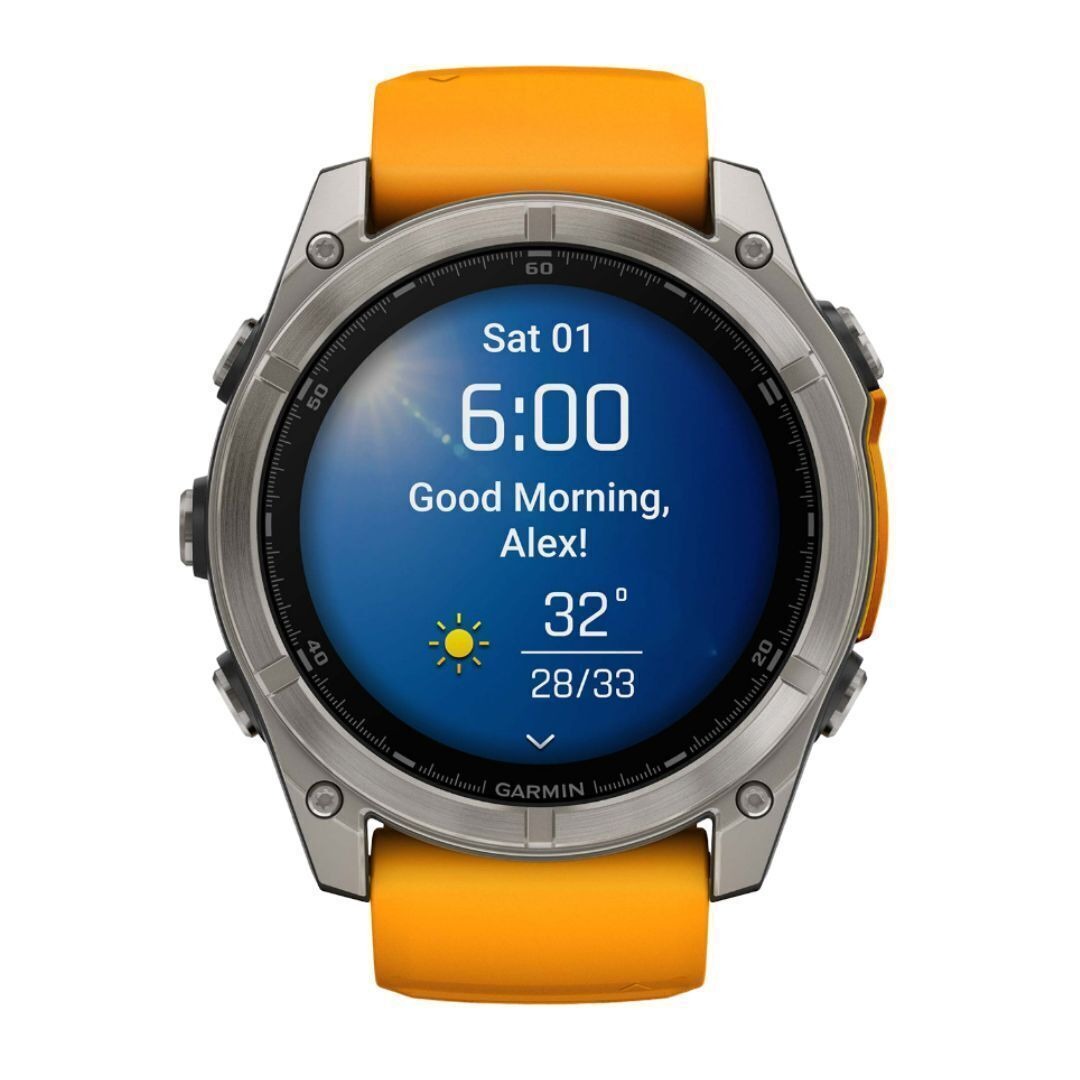 Garmin Fenix 8 AMOLED Sapphire 51mm Smartwatch (Spark Orange/Graphite) Bundle