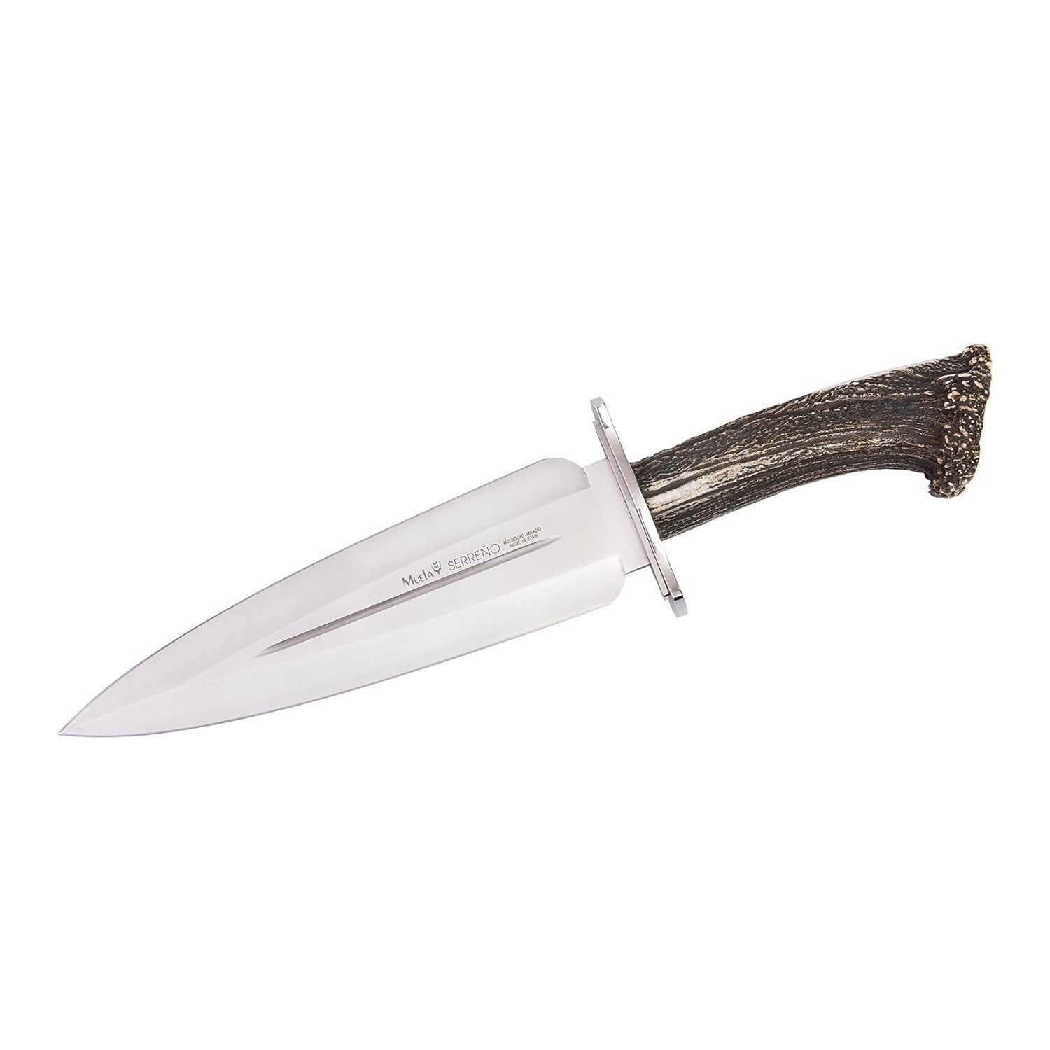 MUELA SERRENO-S 8-5/8-Inch Genuine Red Stag Antler Crown Handle Hunting Knife