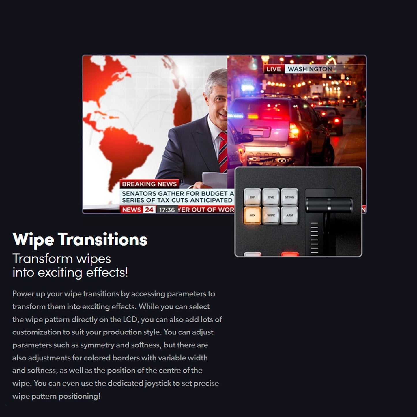 Blackmagic Design ATEM Micro Live Stream Switcher Panel with 50 Tri-Color LED Backlit Buttons