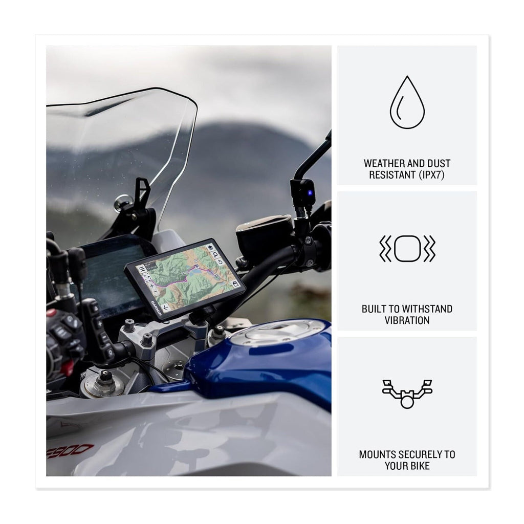 Garmin zmo XT3 4.7 Inch Motorcycle GPS Navigator with 128GB Card & Case Bundle
