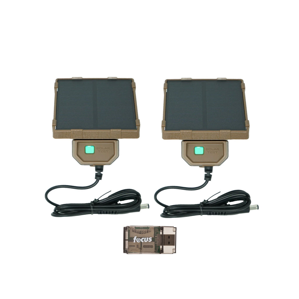 Browning Trail Cameras Universal Solar Camera Power Pack (2-Pack) with Card Reader Bundle