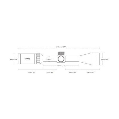 Hawke Sport Optics Vantage HD 4-12X50AO Mil Dot IR Riflescope