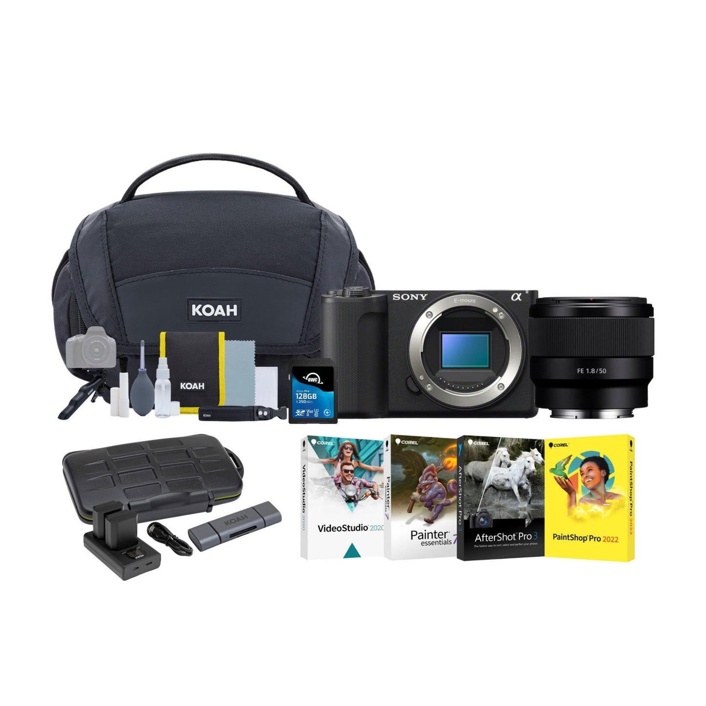 Sony ZV-E10 II Mirrorless Camera (Black) with 50mm f/1.8 Lens Bundle