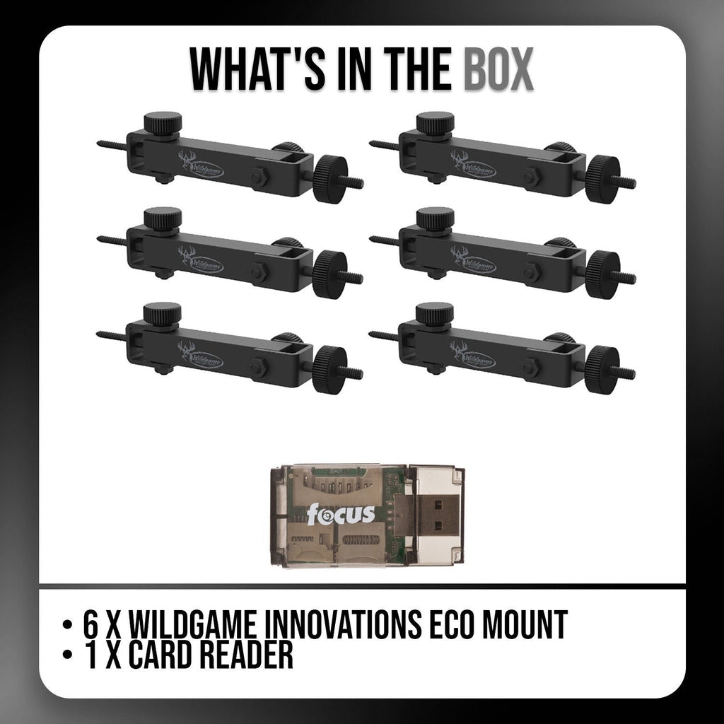 Wildgame Innovations Eco Mount (6-Pack) with Card Reader (7 Items)