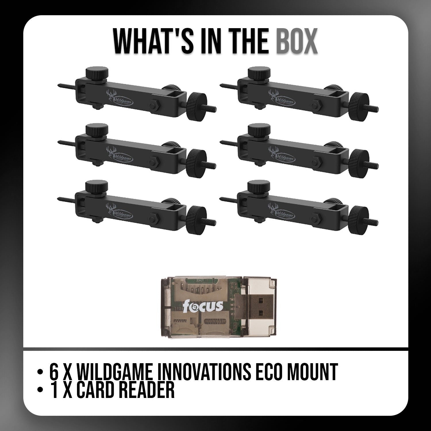 Wildgame Innovations Eco Mount (6-Pack) with Card Reader (7 Items)