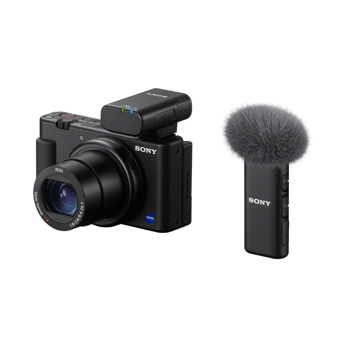 Sony ECM-W2BT Digital Bluetooth Wireless Microphone with ECM-LV1 Lav Mic Bundle