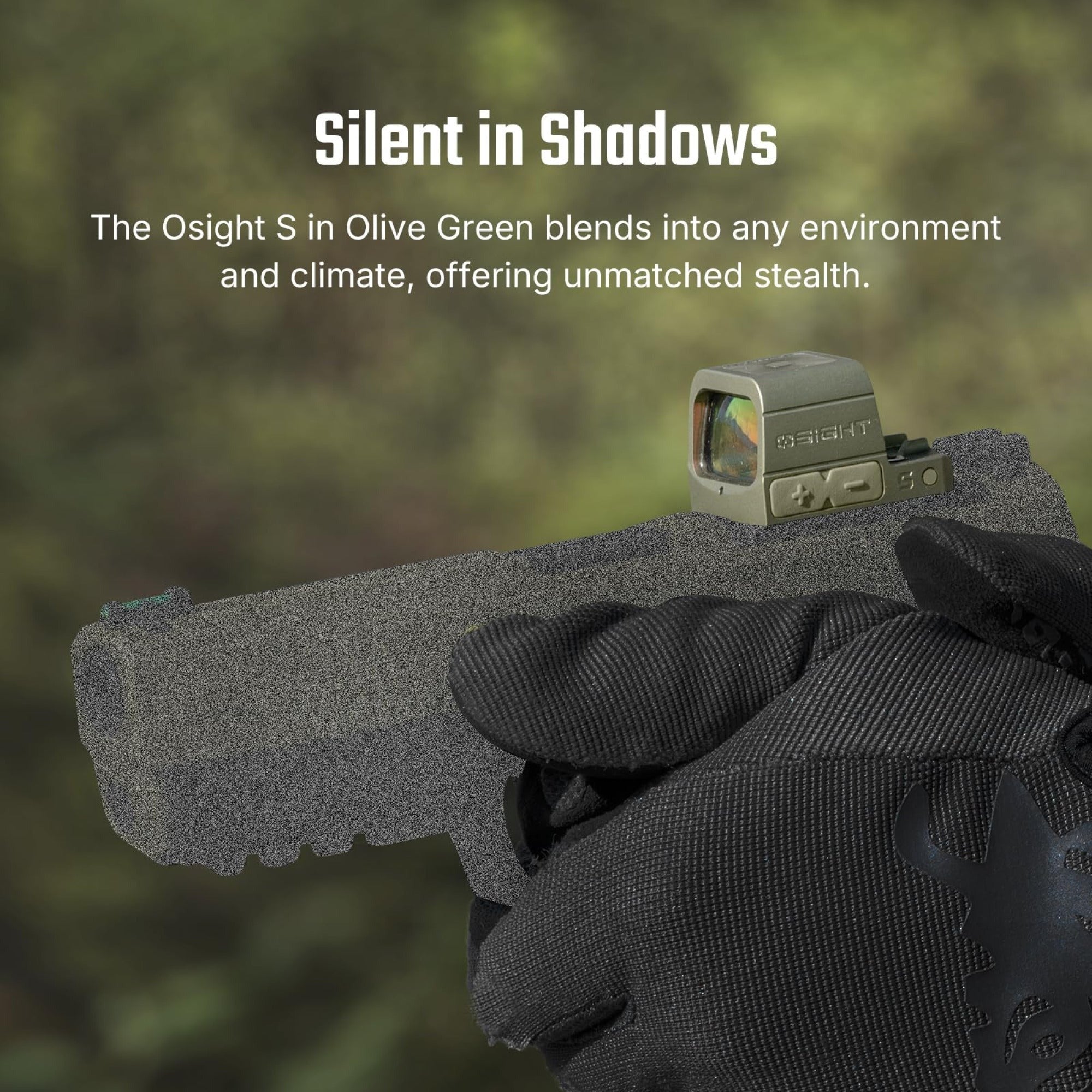 OSIGHT S Olive Green 2 MOA Red Dot and 32 MOA Circle Sight with Charging Cover