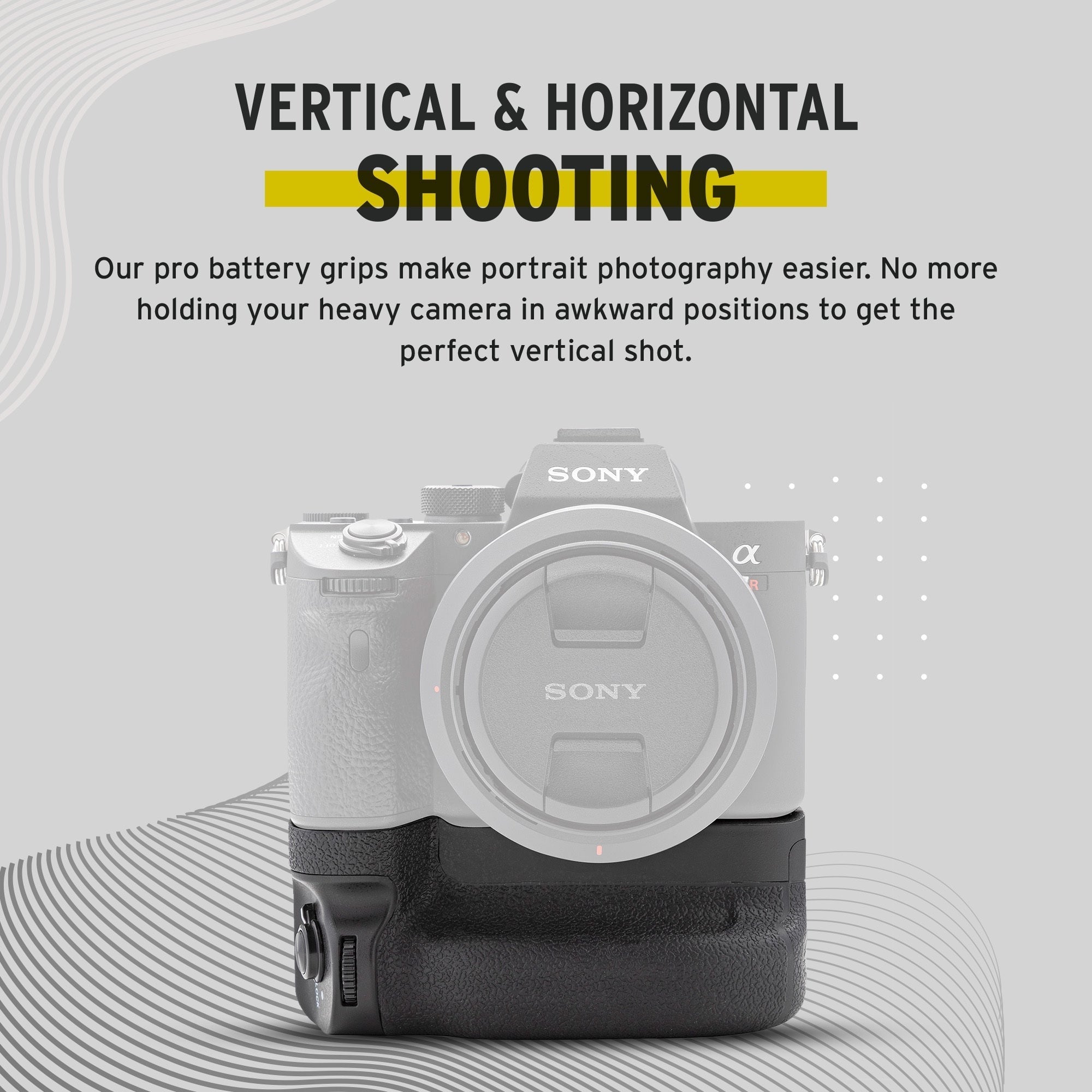 Koah Battery Grip for Sony a9, a7 r III and a7 III Camera