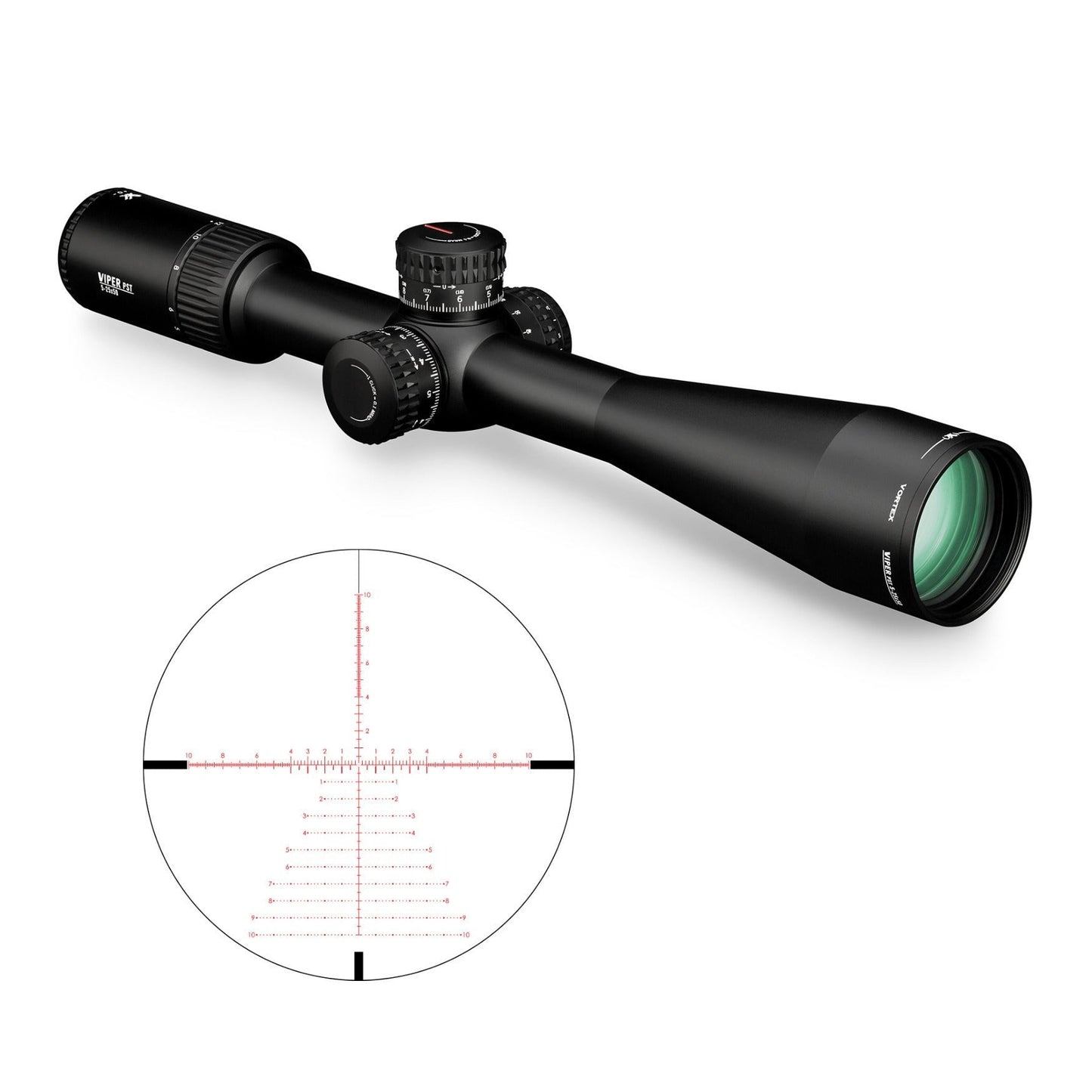 Vortex Viper PST Gen II 5-25x50 FFP Riflescope with EBR-7C MRAD Reticle