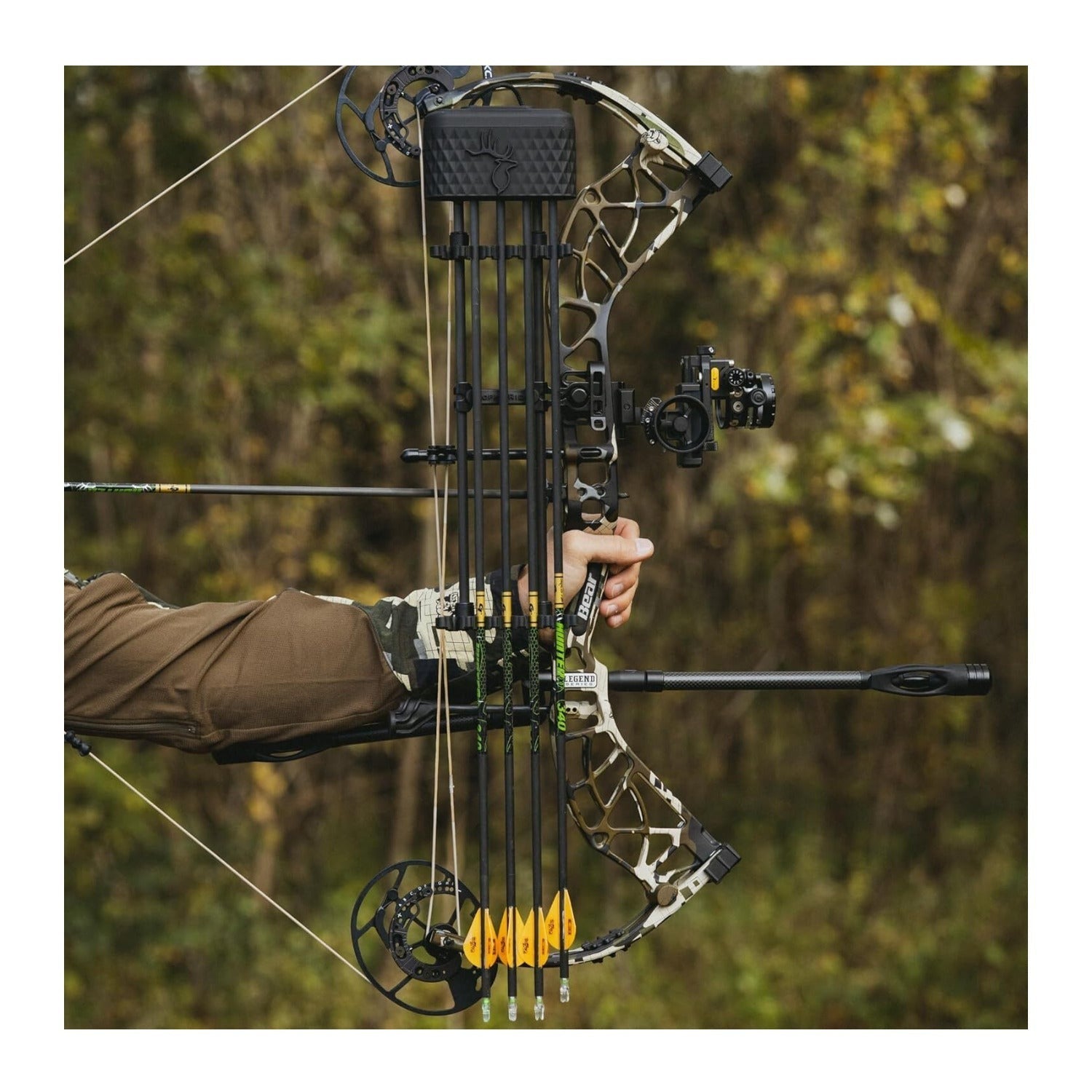 Gold Tip Hunter XT 400 Spine Carbon Arrows with 2 Inch Raptor Vanes (Pack of 6)