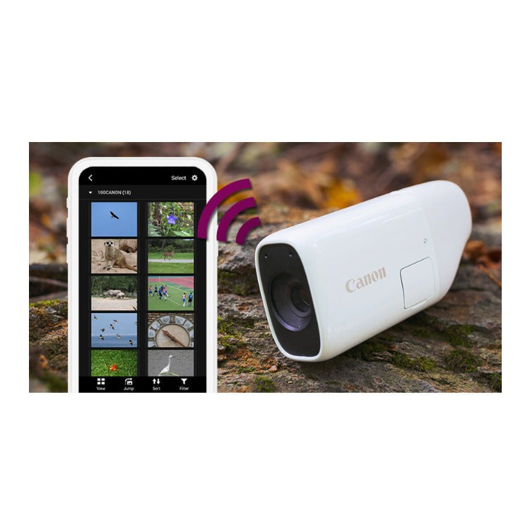 Canon ZOOM Digital Monocular with USB Charger and microSD Card (White)