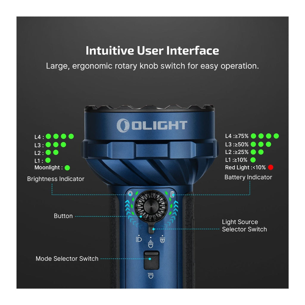 Olight Marauder Mini 2 10,000 Lumen Rechargeable Flashlight (Midnight Blue)