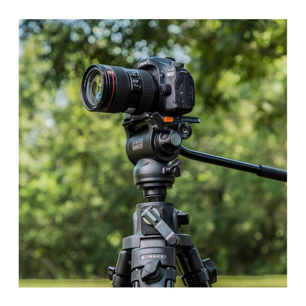 E-Image Studio Tripod Kit with Geared Center Column and Fluid Head Kit