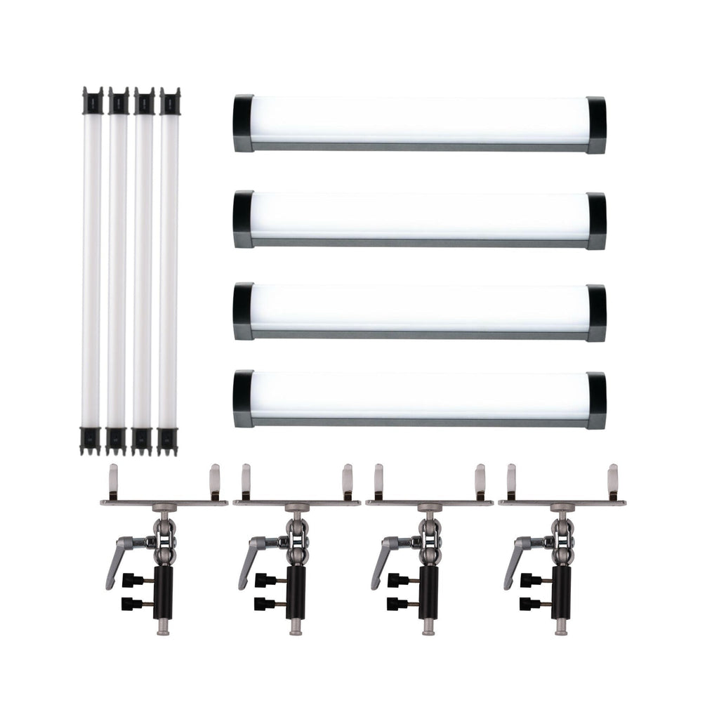 Nanlite PavoTube II 2' 15C RGB LED Tube Light (4-Light Kit) Bundle