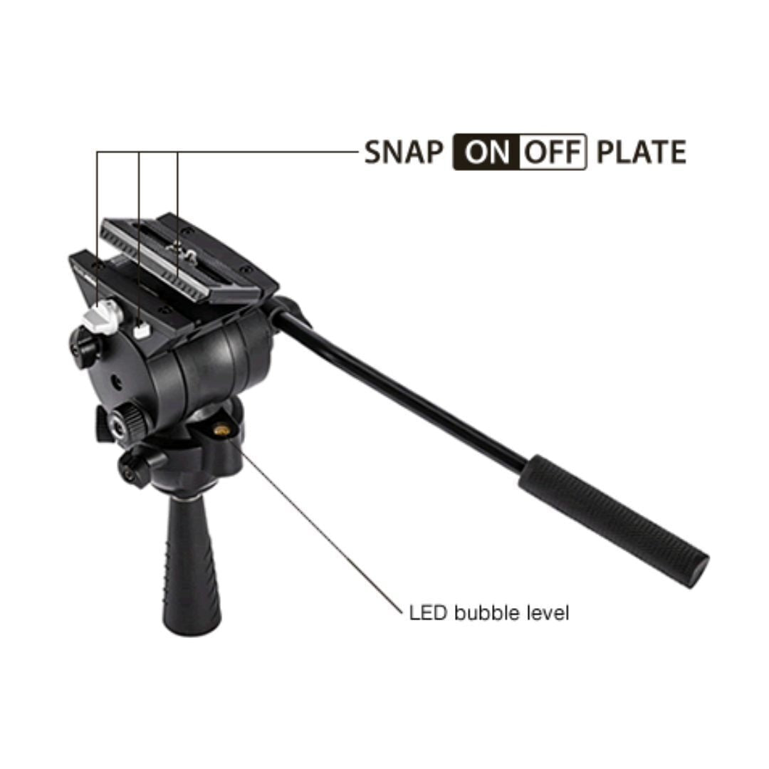 Libec TH-V Tripod System with Dual-Head Base and Case for Continuous Friction Control