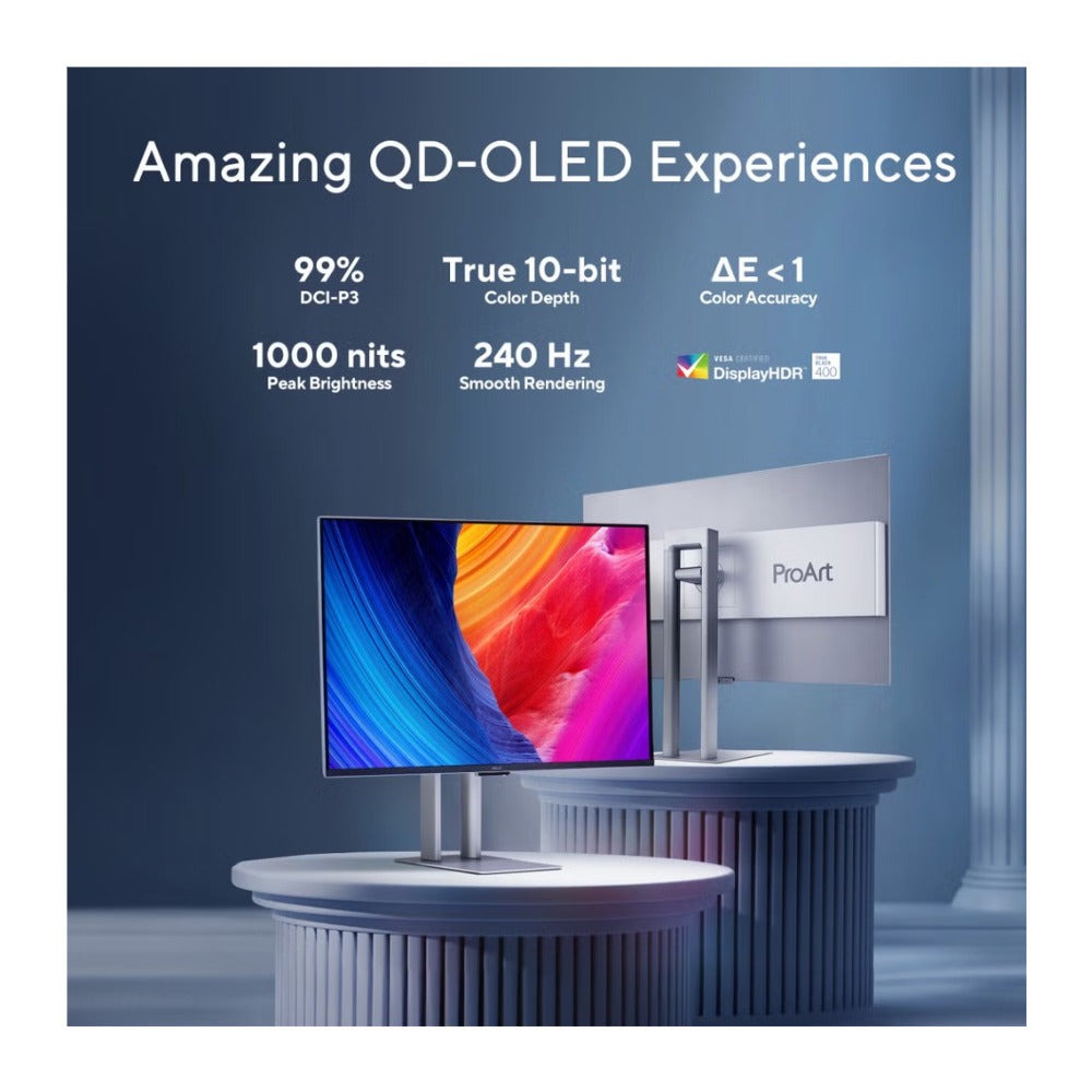 ASUS ProArt PA32UCDM 4K-HDR QD-OLED 31.5-inch Professional Monitor with 10-bit Color for Creators