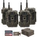 Stealth Cam 40MP Deceptor Max Cellular Trail Camera 4-Pack with Fieldmax Lithium 4-Pack Bundle