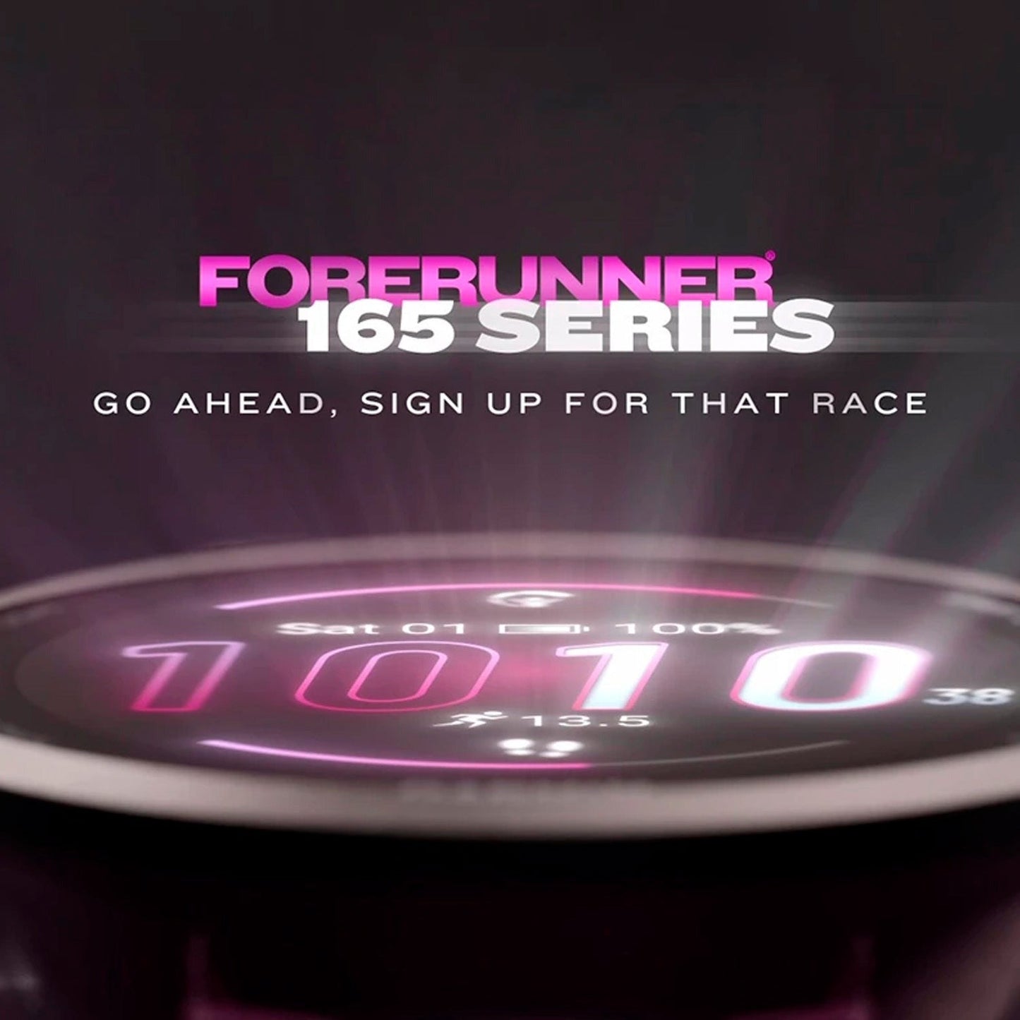Garmin Forerunner 165 Music GPS Running Smartwatch (Berry-Lilac) with Charger Stand and Cable Bundle