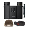 Nikon Trailblazer II 10x25 Compact Binoculars (Black) with Accessories Bundle