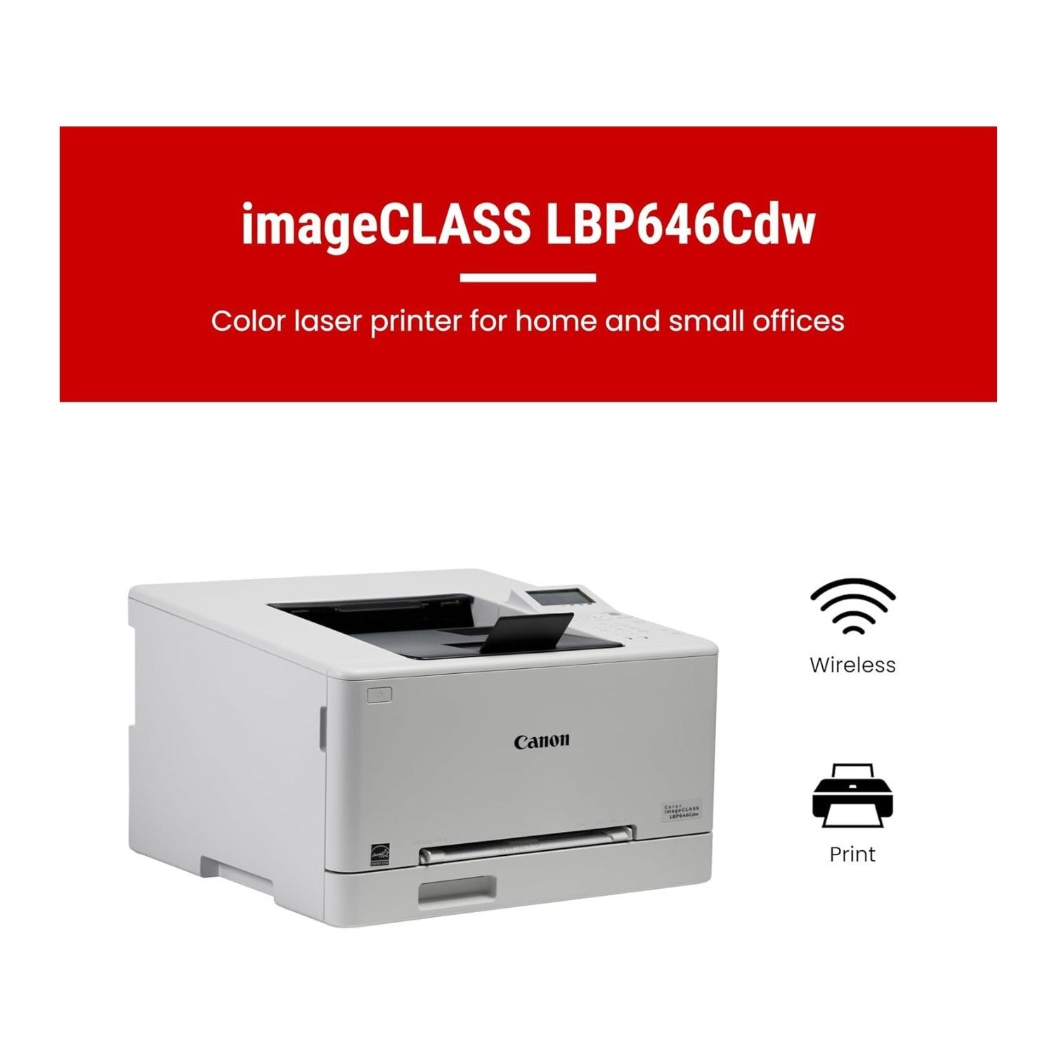 Canon Color ImageCLASS Wireless Laser Printer 26 PPM Duplex (White)