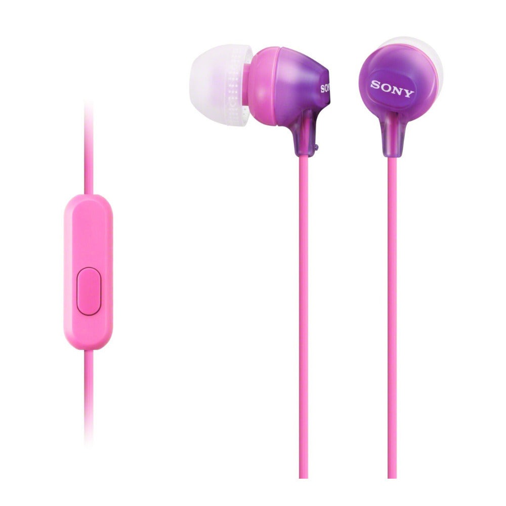 Sony MDR-EX15AP Fashion Color EX Series In-Ear Headphones with Mic (Purple)