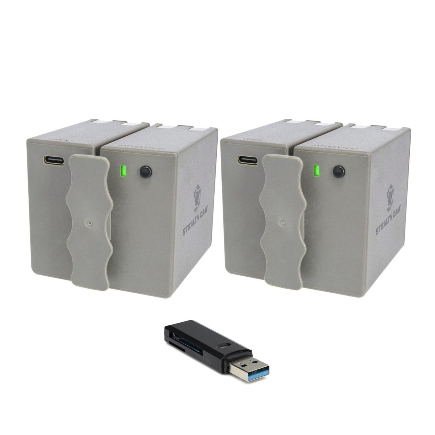 Stealth Cam 360 Cam Max Cartridge Lithium Battery 2-Pack with Card Reader Bundle