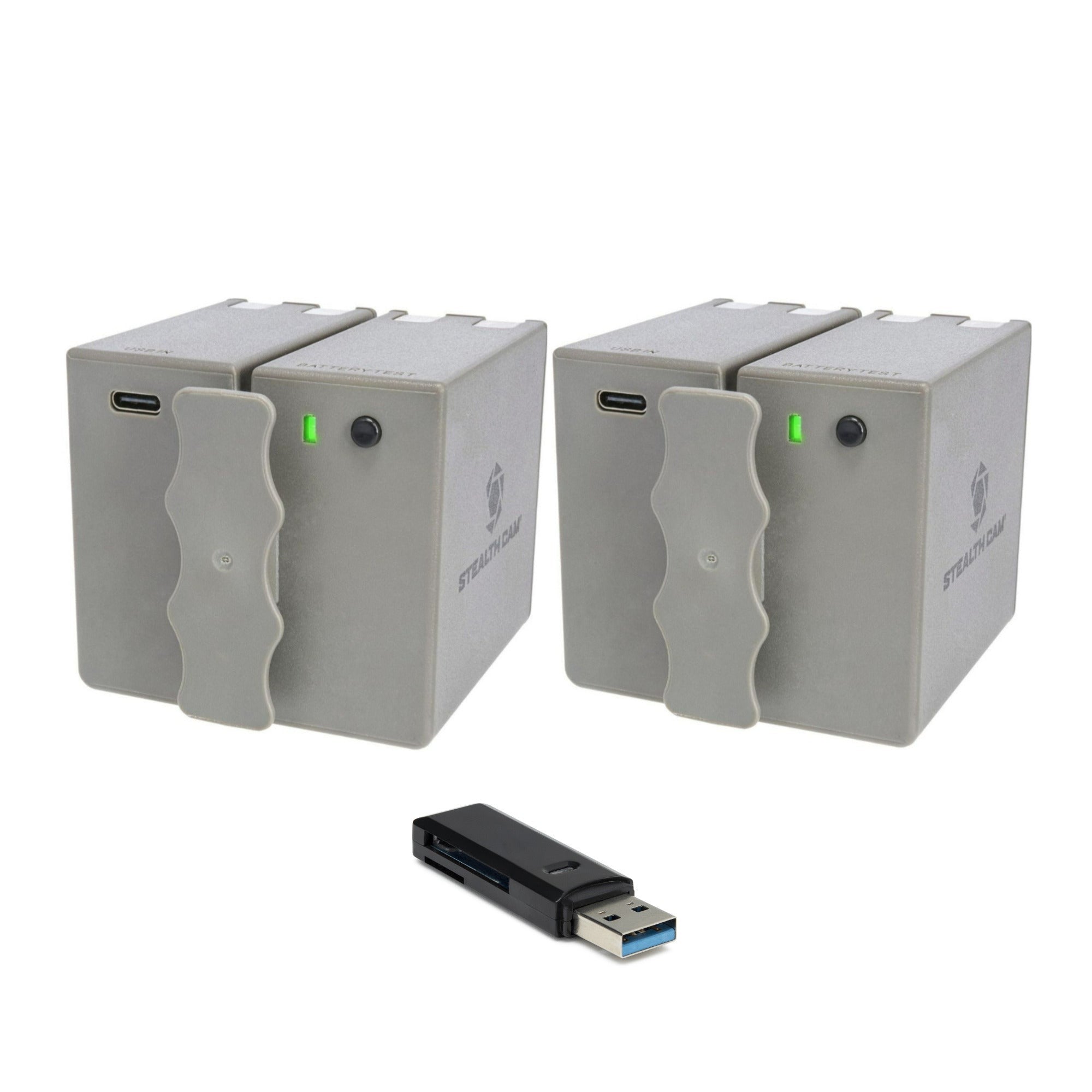 Stealth Cam 360 Cam Max Cartridge Lithium Battery 2-Pack with Card Reader Bundle