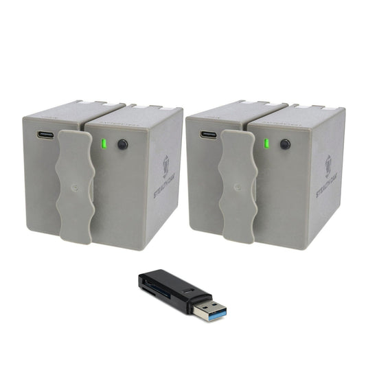 Stealth Cam 360 Cam Max Cartridge Lithium Battery 2-Pack with Card Reader Bundle