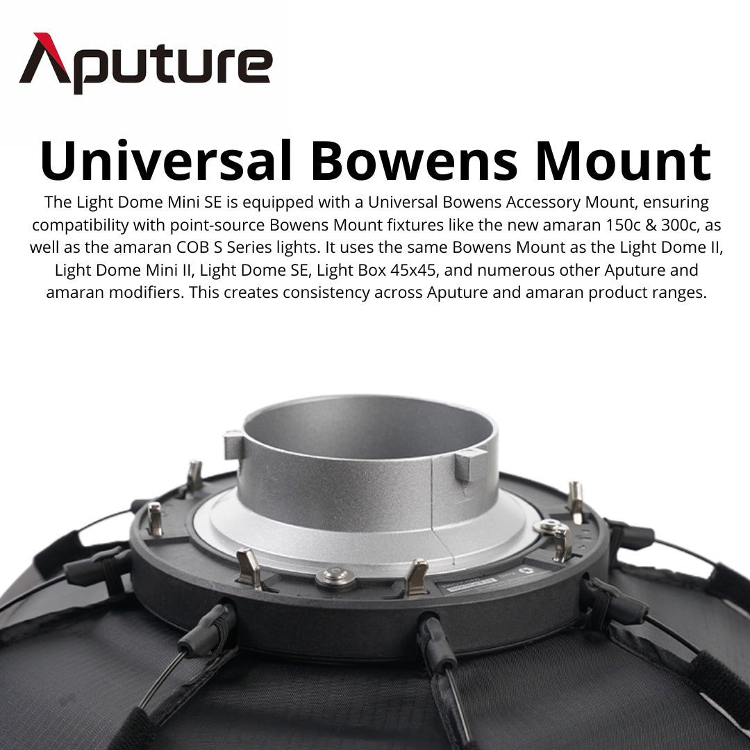 amaran Light Dome Mini SE Bowens Mount Octagonal Softbox and amaran Light Control Grid Bundle