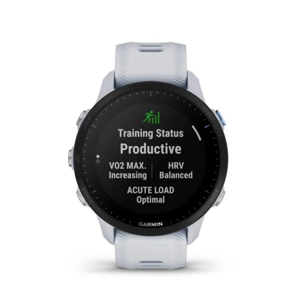 Garmin Forerunner 955 Premium Running Watch, Whitestone