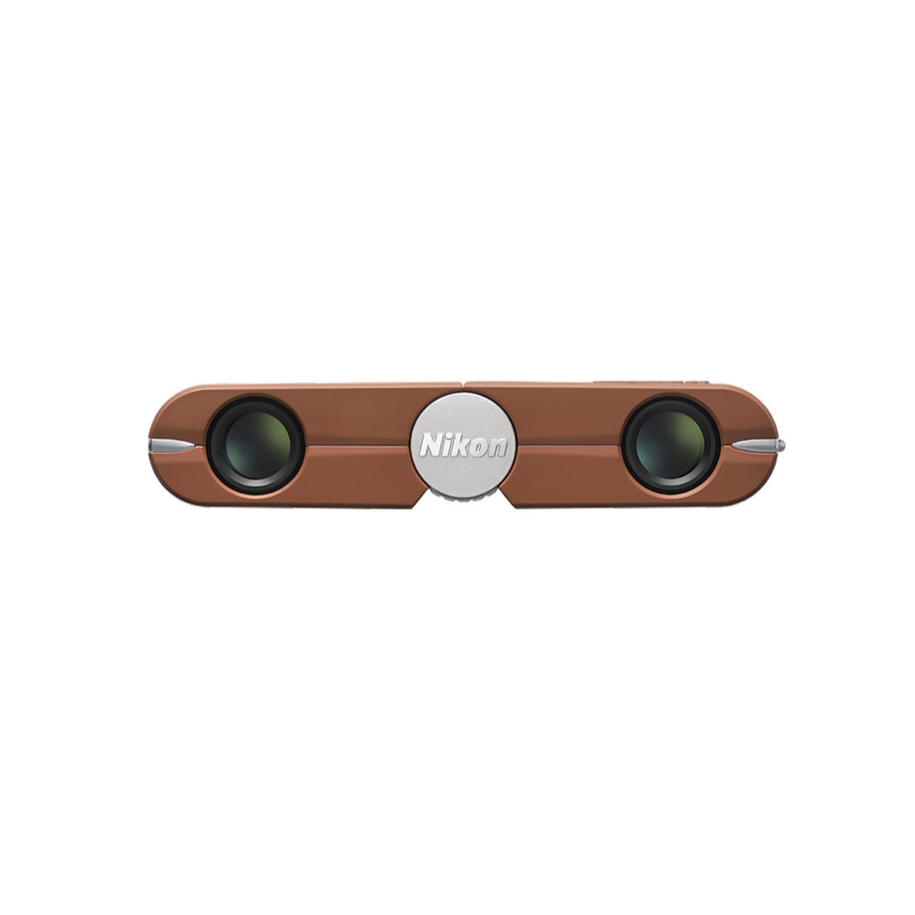 Nikon 4x10D CF Pocket Binoculars (Amber Brown) with Shoulder Bag Bundle