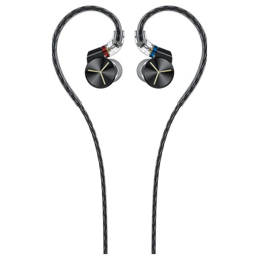 FiiO FA7S Over-the-Ear Earphone with 6 Balanced Armature IEMs and Acoustic Prism System (Black)