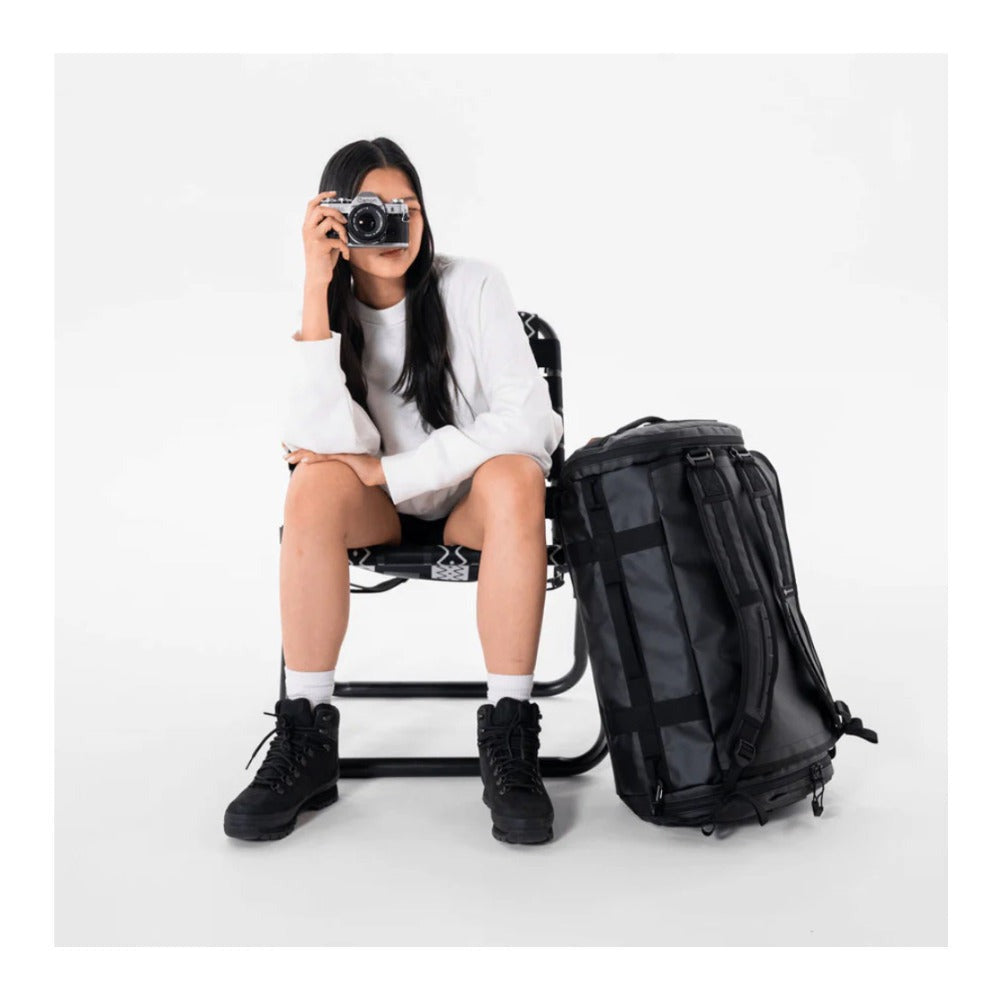 WANDRD CARRYALL Duffel Bag 40L with Backpack Straps and Locking Zippers (Black)