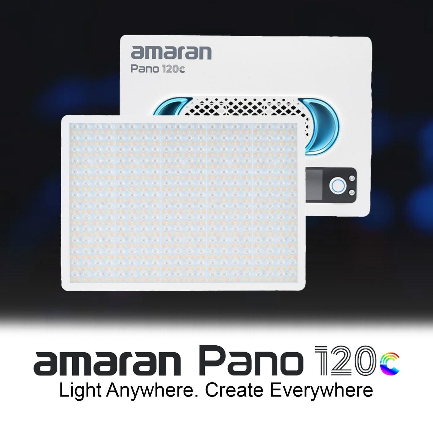 amaran Pano 120c 120W RGBWW Full Color Panel White Light Creator Kit Bundle