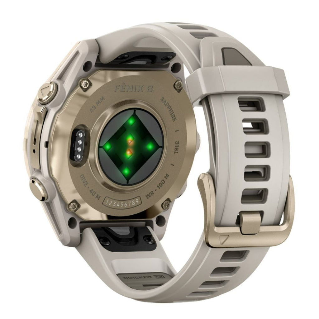 Garmin fēnix 8 AMOLED Sapphire GPS Smartwatch (43mm, Fog Gray/Sandstone) (Used)