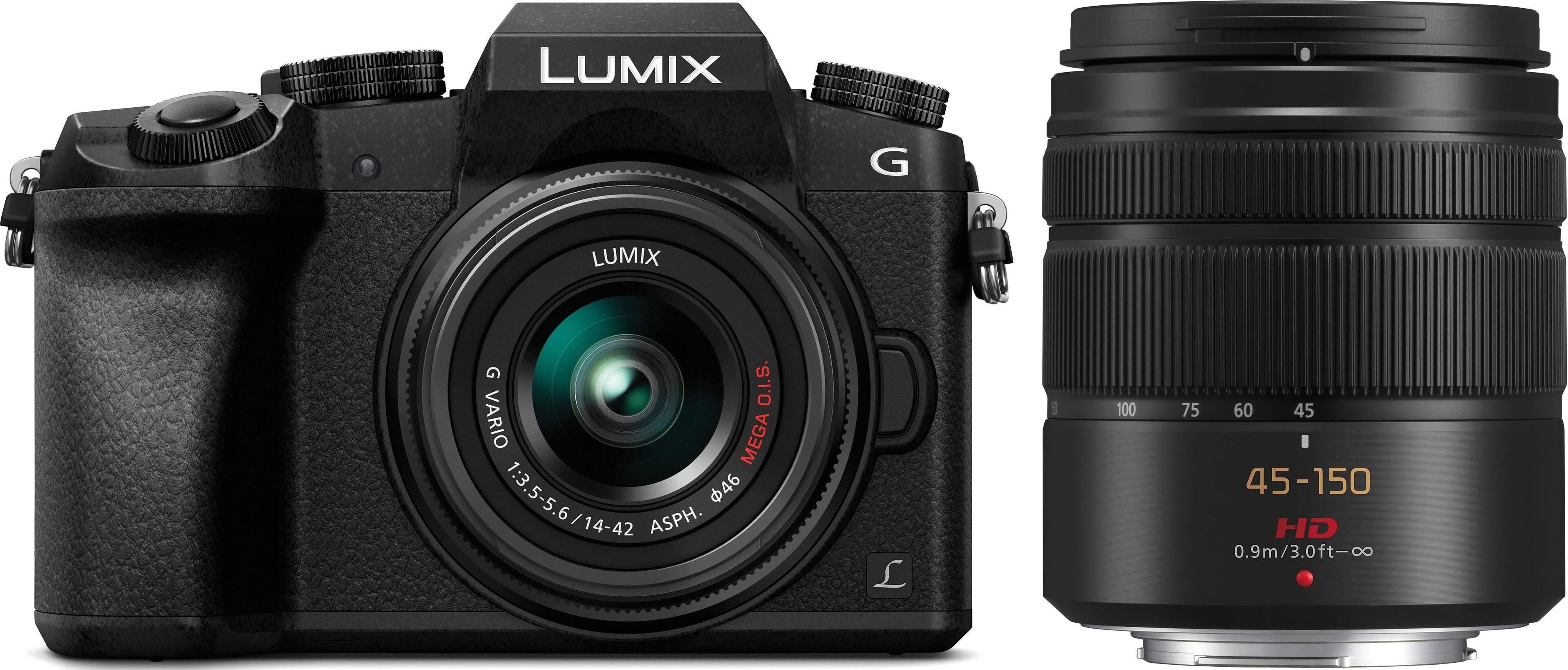 Panasonic Lumix DMC-G7 Dual Lens Kit (14–42mm, 45–150mm) (Open Box)