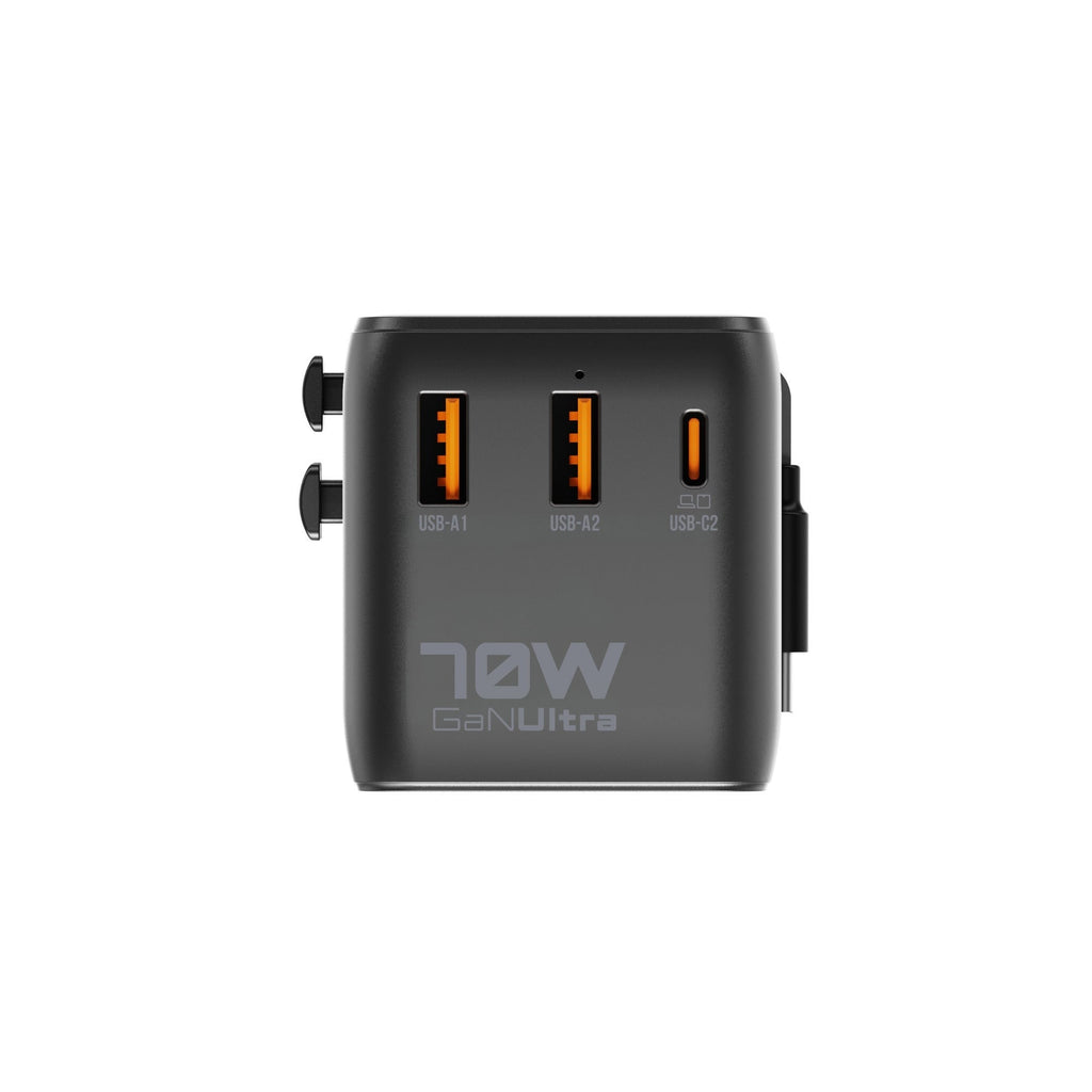 ReelCharge 70W Global Travel Charger (Black)