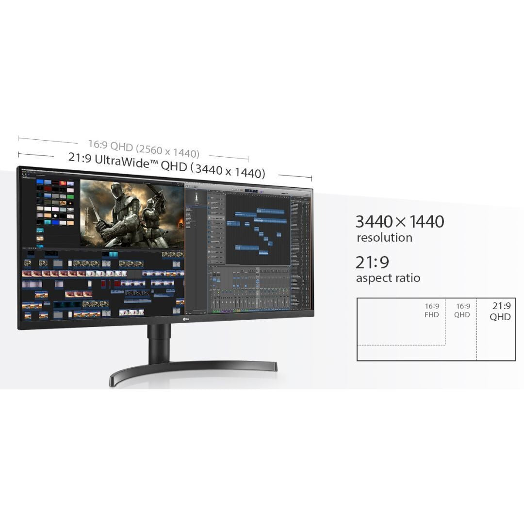 LG 34WN750-B UltraWide 34-Inch IPS Monitor with HDR10, AMD FreeSync, and Dynamic Action Sync (Black)