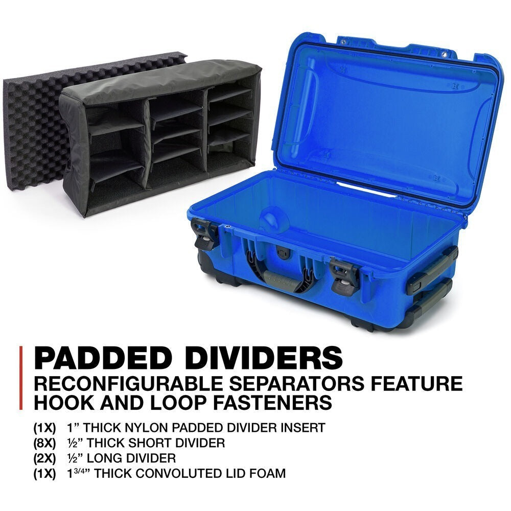 Nanuk 935 Waterproof Wheeled Hard Case with Padded Dividers (Blue)