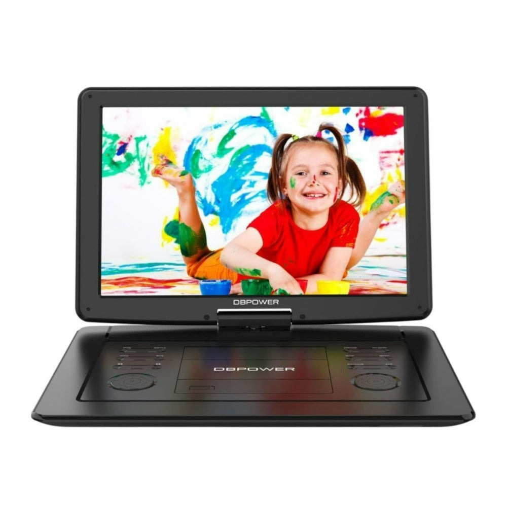WONNIE 16.5-Inch Portable DVD Player with Wide HD LCD Screen and 1020 x 800 Resolution (Black)