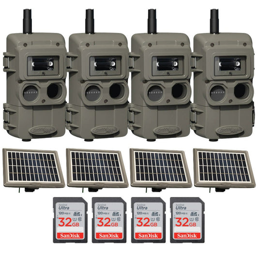 Cuddeback Cuddelink Zoom IR Camera (4-Pack) Bundle with Accessories