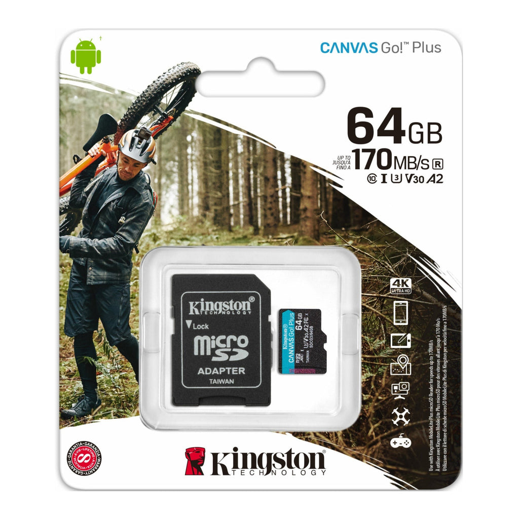 Kingston 64GB MicroSDXC Canvas Go Plus Memory Card