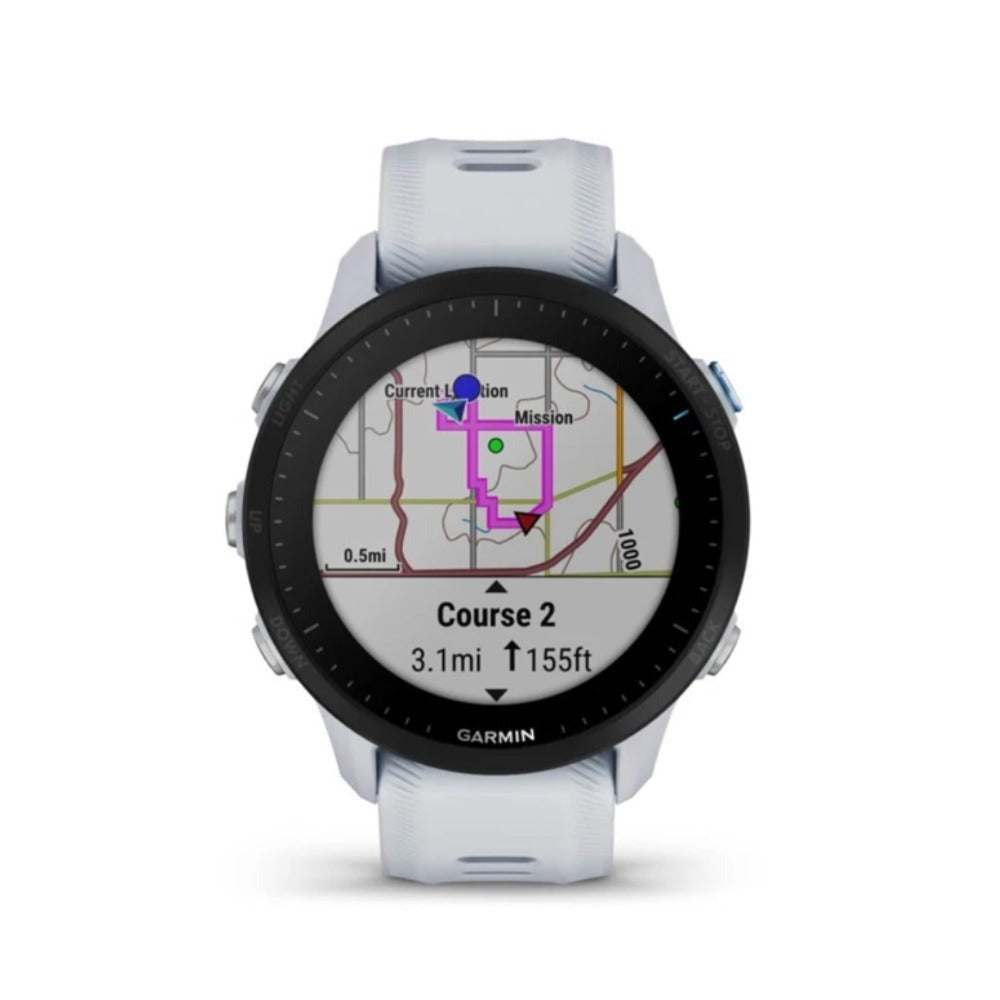 Garmin Forerunner 955 Premium Running Watch, Whitestone