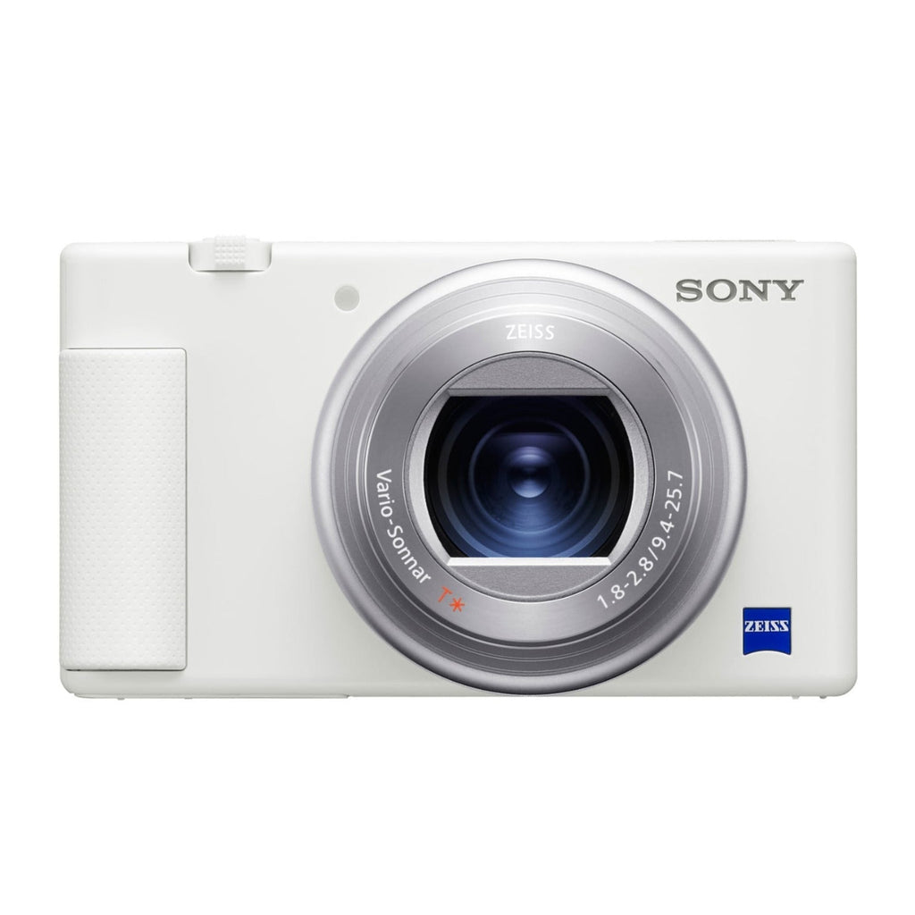 Sony ZV-1 Camera for Content Creators (White) with Mic and Accessory Kit