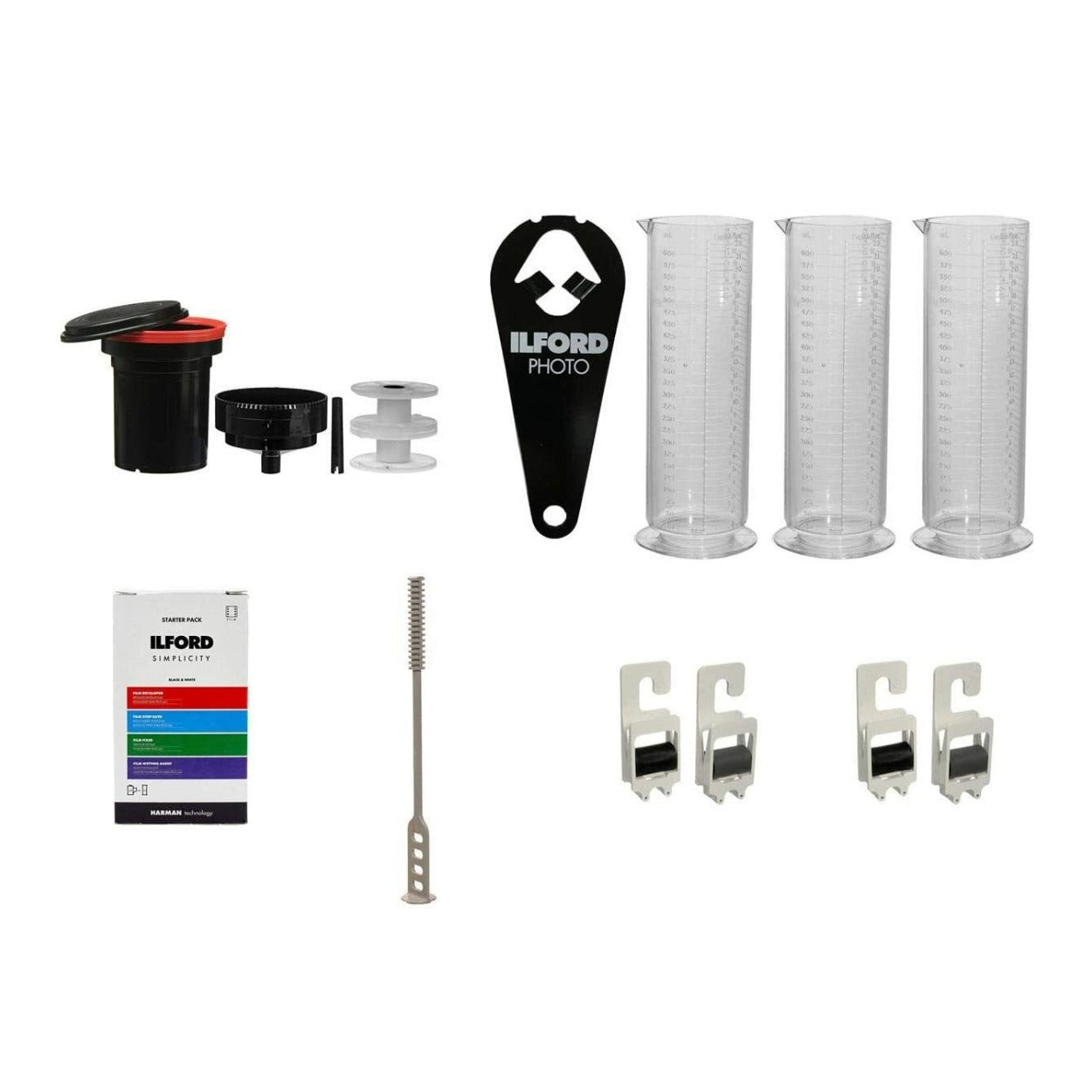 Patterson & Ilford Film Processing Kit w/ Extra Developing Tanks & Reels Bundle