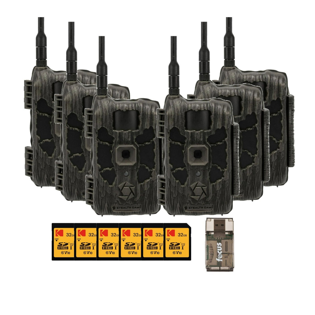 Stealth Cam Deceptor Max 3.0 Cellular Trail Camera (6-Pack) with Accessories