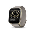 Garmin Venu X1 GPS Smartwatch (Soft Gold Titanium Case, French Gray Nylon Band)